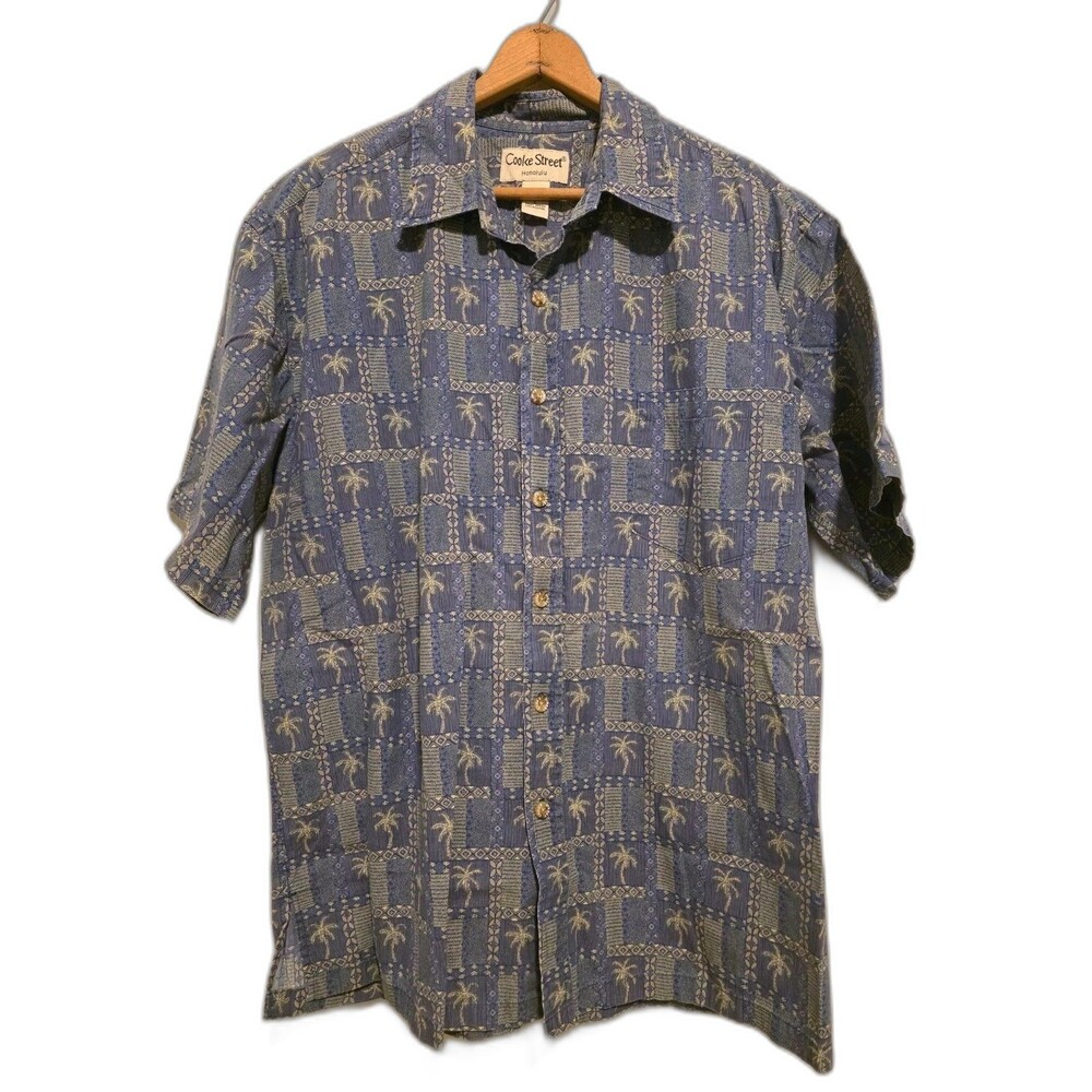 VTG Cooke Street Honolulu Hawaiian Shirt Beach Resort Palm Tree Large